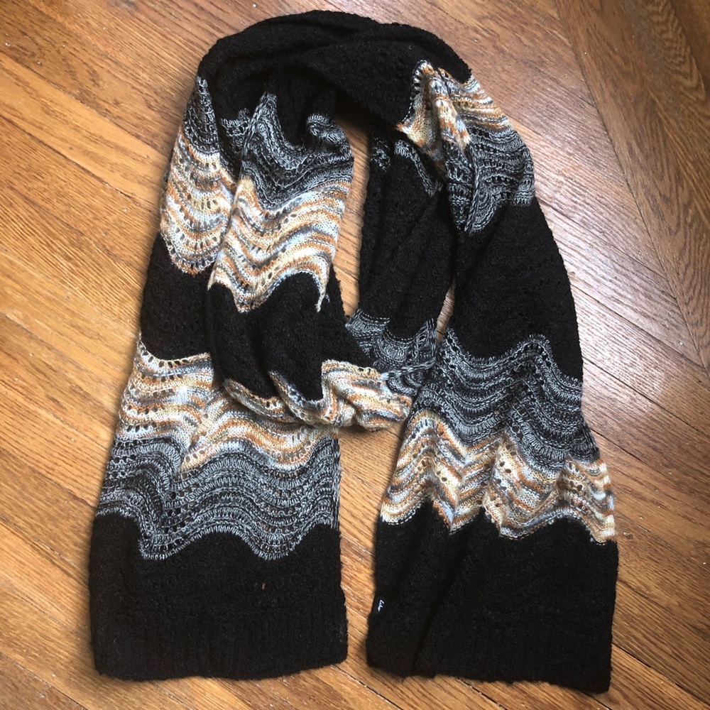 Knit autumn cozy scarf